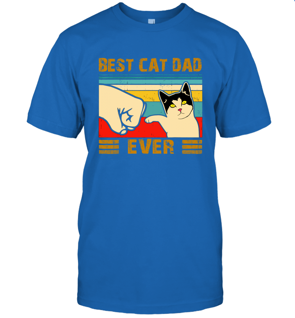 Best cat dad ever vintage t shirt gift for women men cats lovers T-Shirt