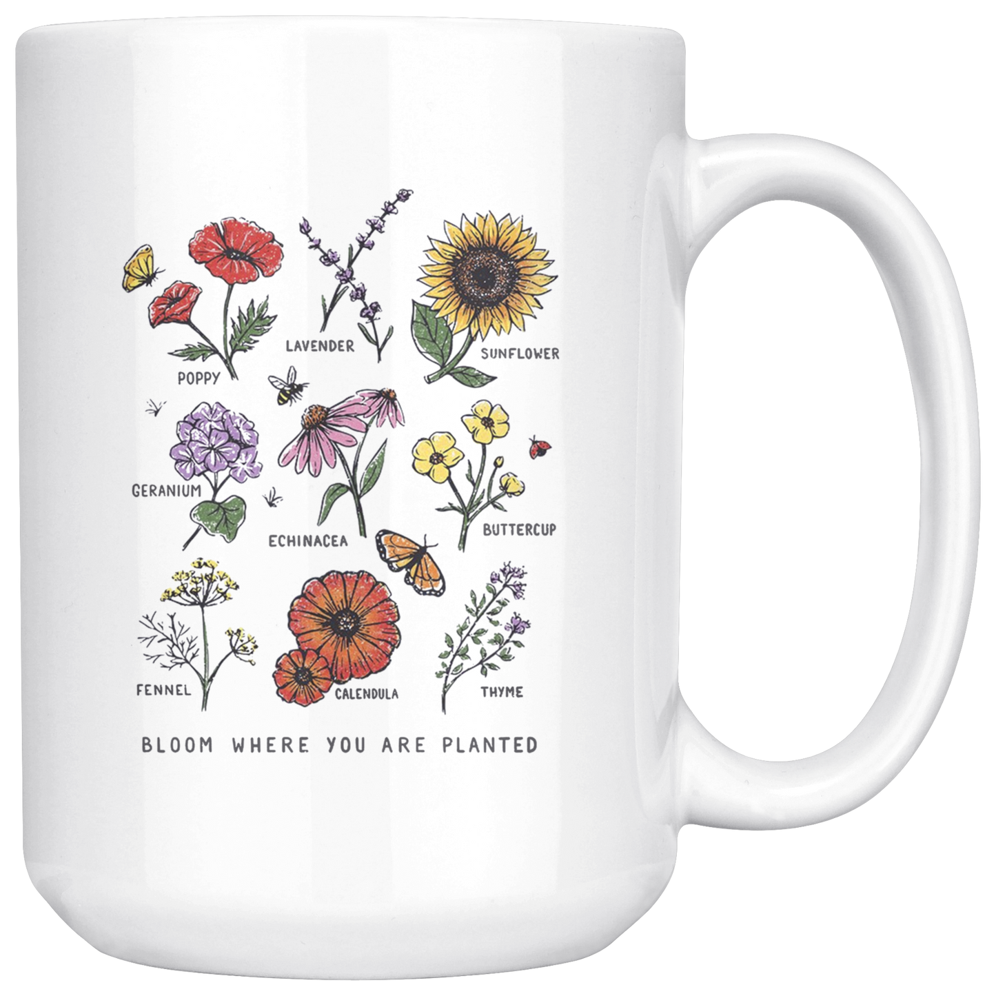 Bloom where you are planted ca1 mug teelaunch