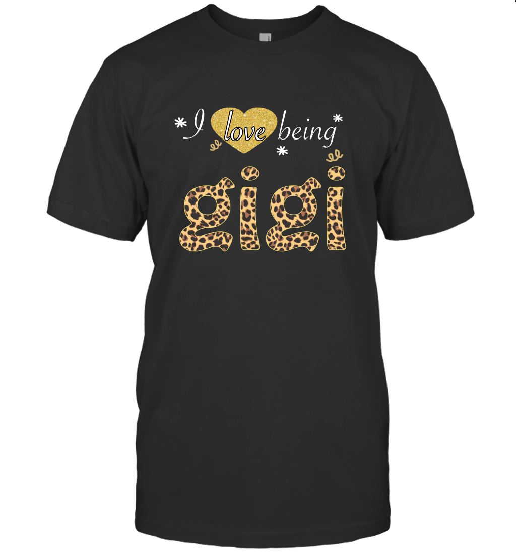 I Love Being GiGi leopard plaid Shirt Gift