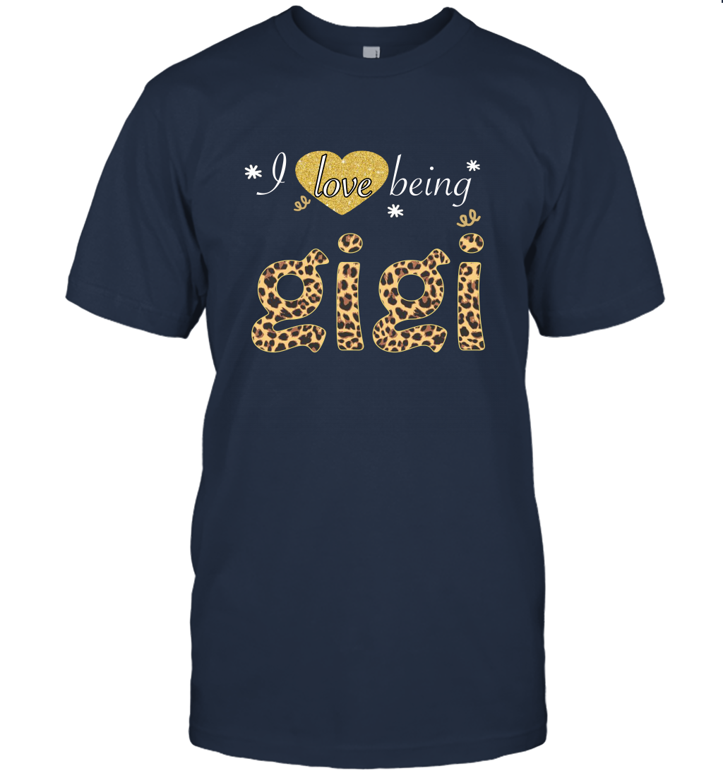 I Love Being GiGi leopard plaid Shirt Gift