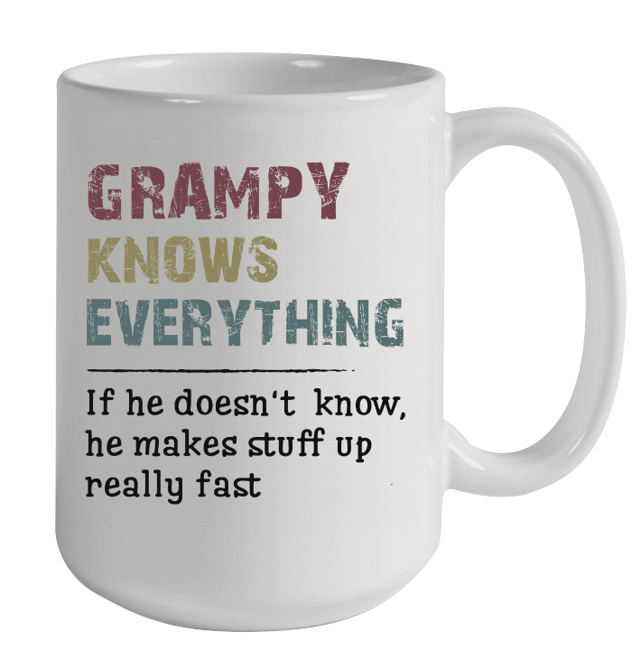 Grampy Know Everything Vintage Grampy Father's Day Gift Coffee
