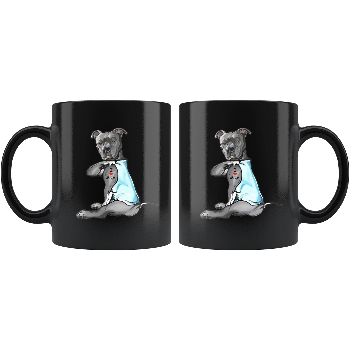 pittie mom ca25 black mug teelaunch