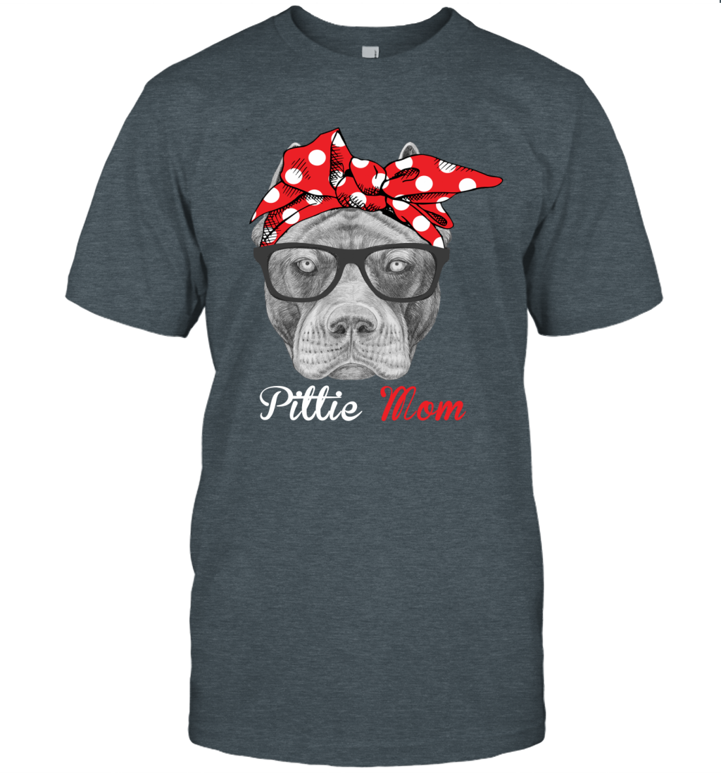 Pittie Mom Unisex T-Shirt for Pitbull Dog Lovers-Mothers Day Gift 1