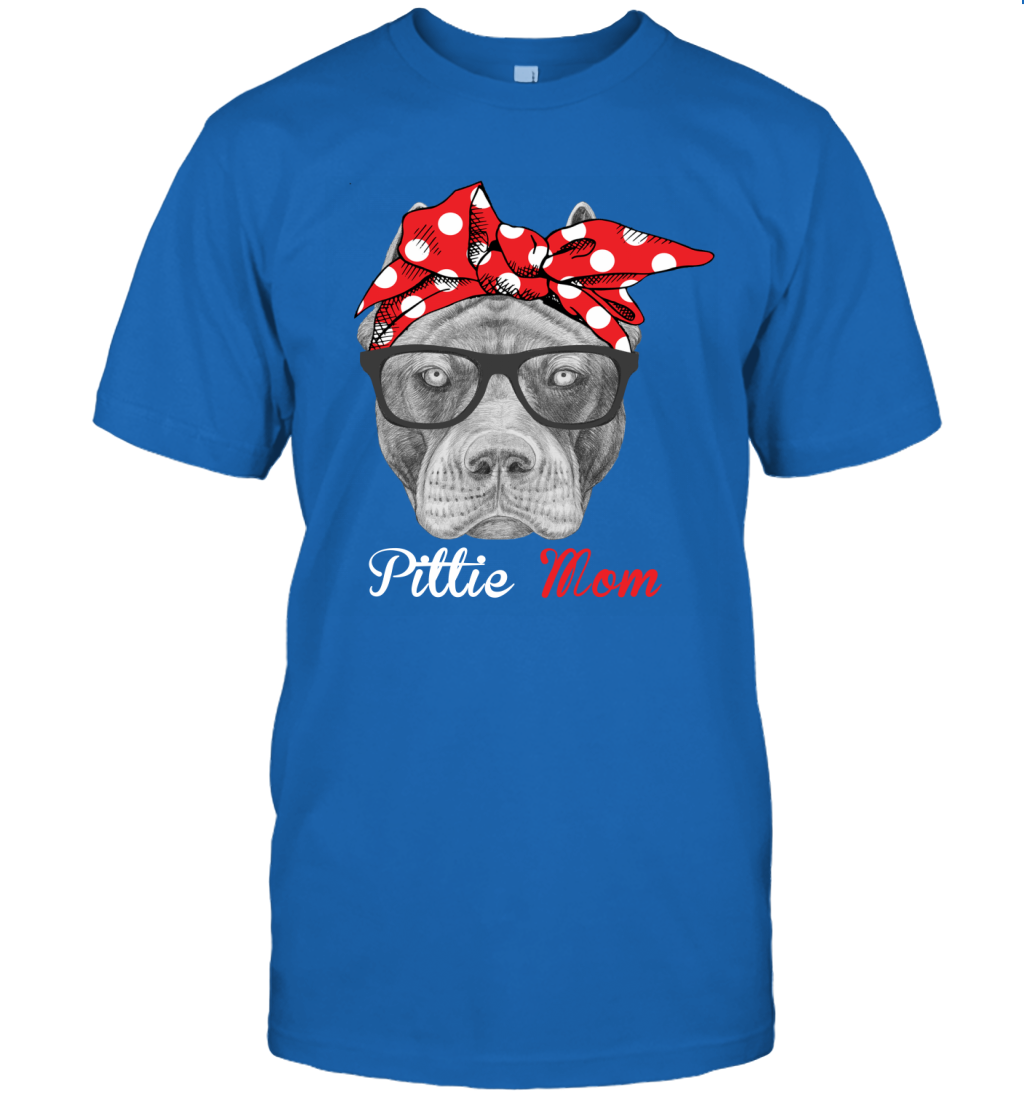 Pittie Mom Unisex T-Shirt for Pitbull Dog Lovers-Mothers Day Gift 1