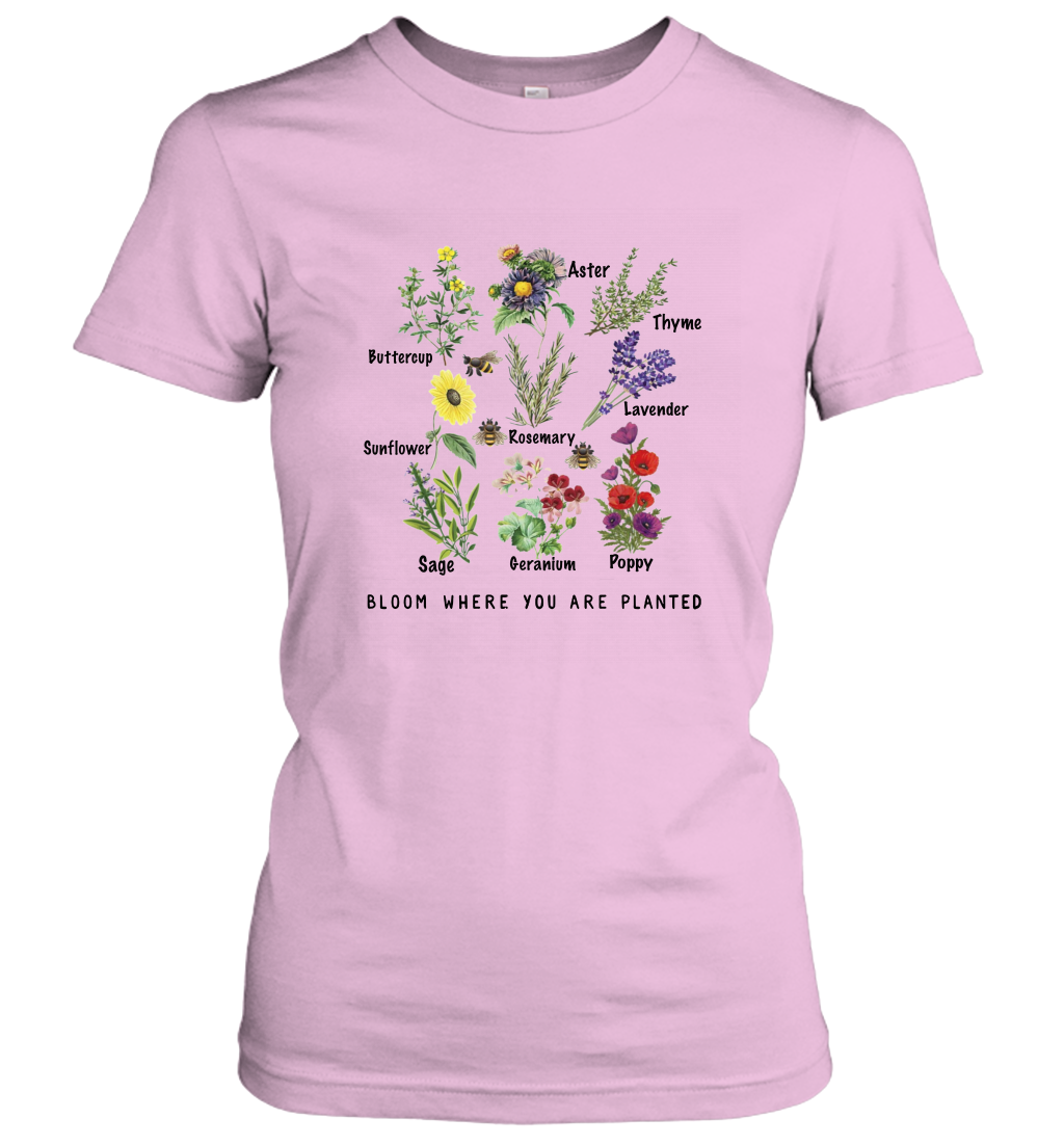Bloom Where You Are Planted Botanican Flower Women's Shirt 2