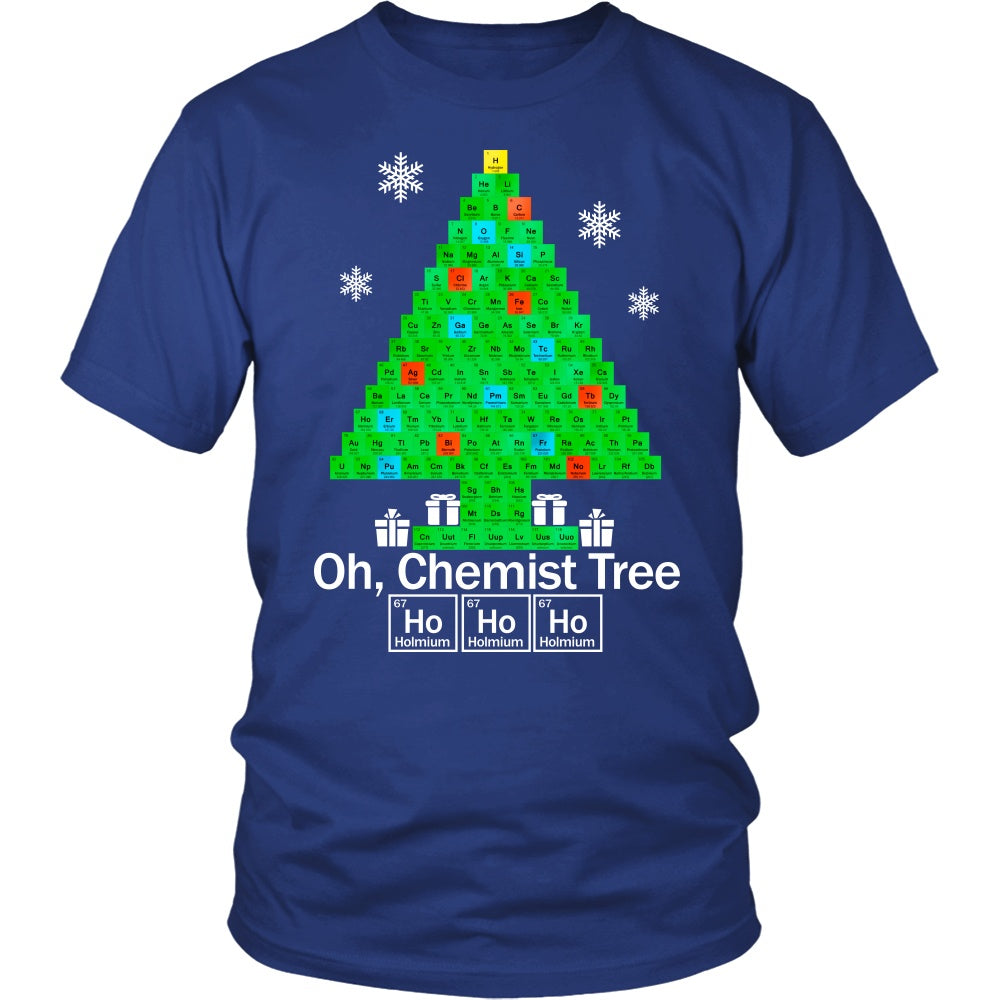 T-shirt - Oh Chemist Tree HoHoHo Women Men TShirts