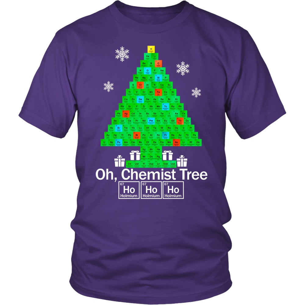 T-shirt - Oh Chemist Tree HoHoHo Women Men TShirts
