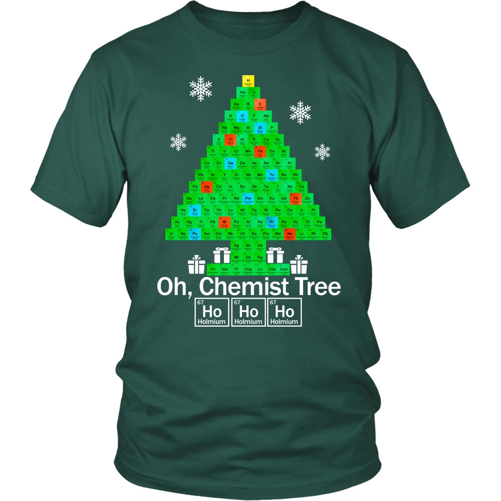 T-shirt - Oh Chemist Tree HoHoHo Women Men TShirts