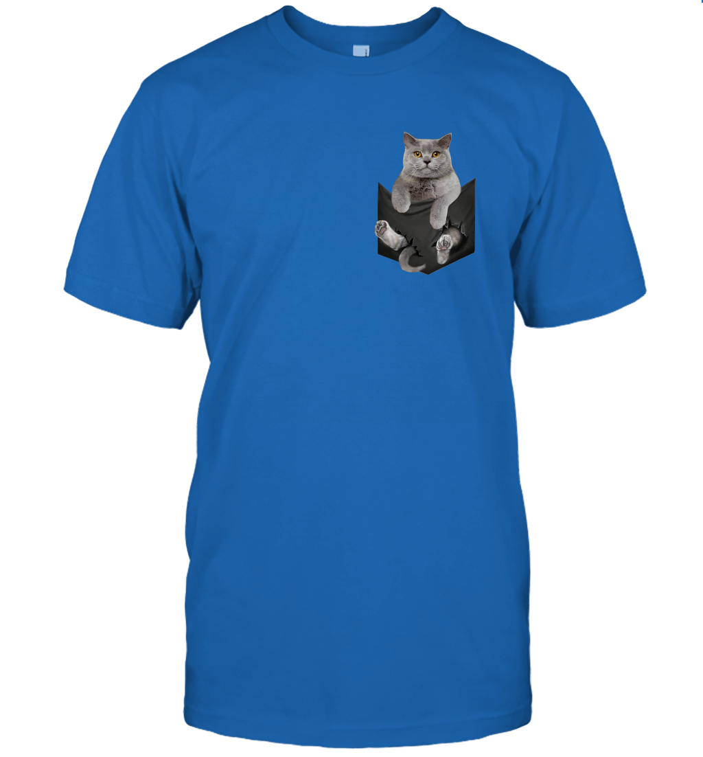 Chartreux cat in your pocket unisex shirt gift for cats lovers owners
