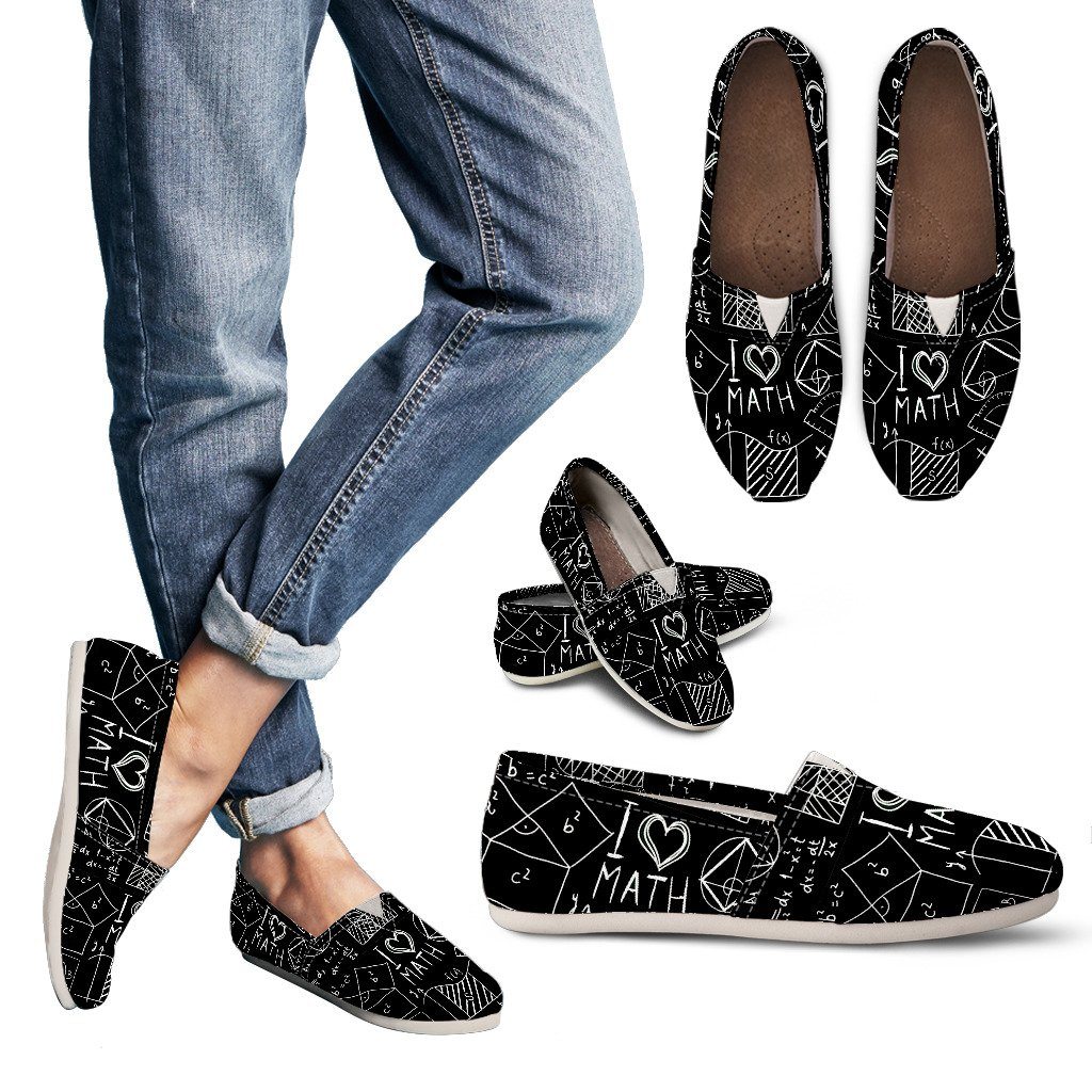 Women's Casual Shoes-I Love Math