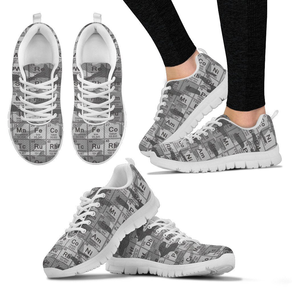 Women's Sneakers- Periodic Table Of Elements II
