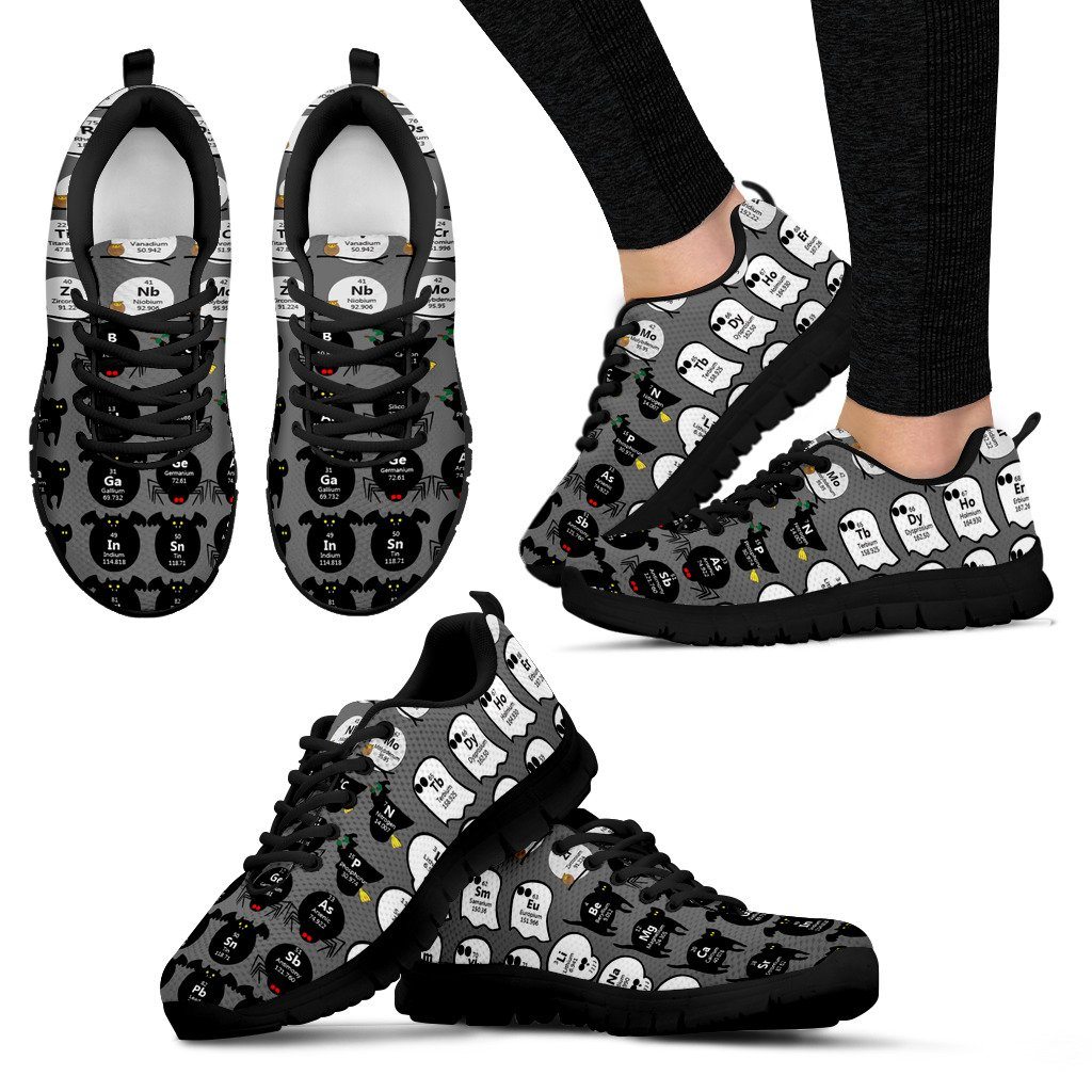 Women's Sneakers-Periodic Table Of Halloween
