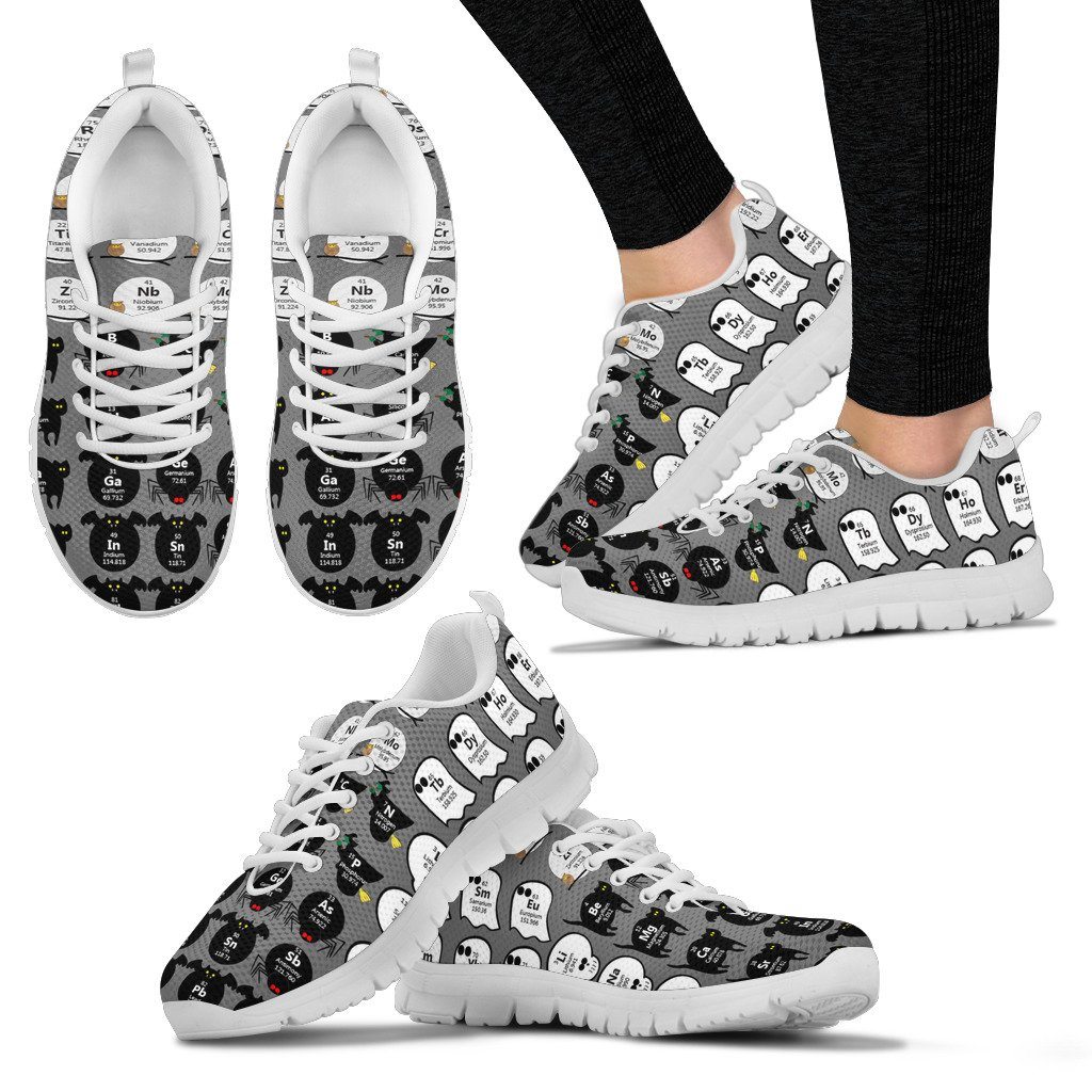 Women's Sneakers-Periodic Table Of Halloween