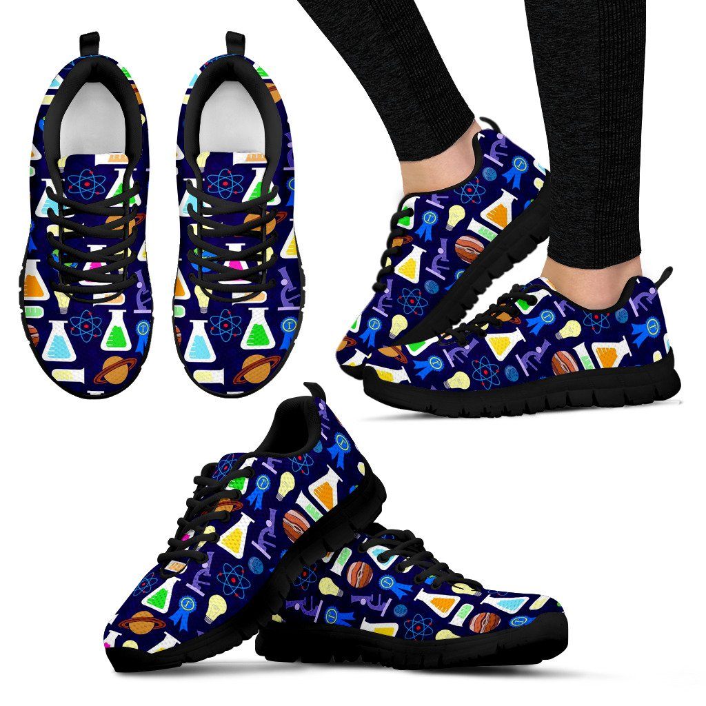 Women's Sneakers Science Pattern-Classic Blue