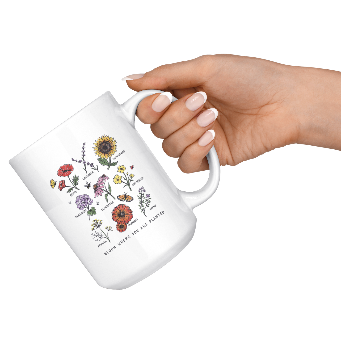 Bloom where you are planted ca1 mug teelaunch