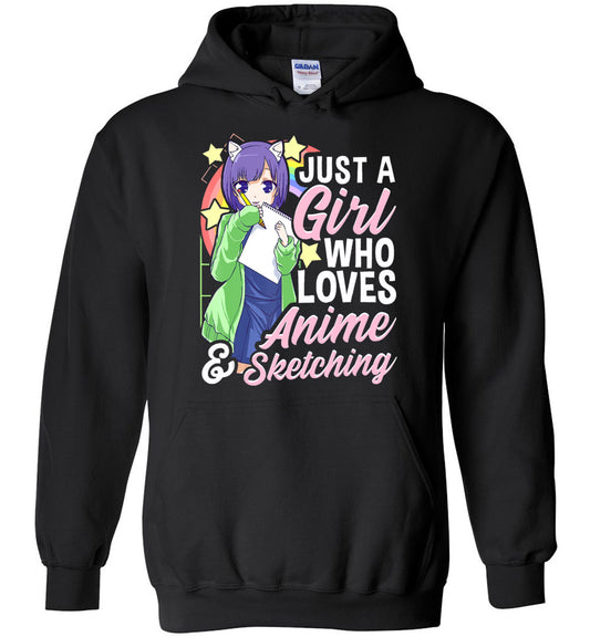 Just a girl love anime ca19 hoodie TS