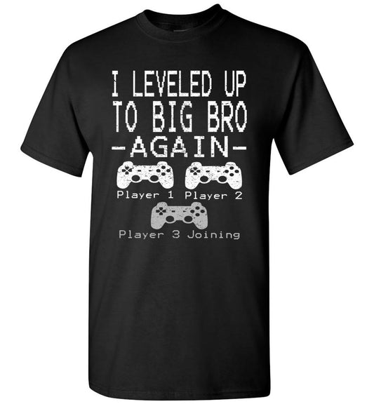 Big Brother Est 2022 Shirt I Leveled Up to Big Brother Again Unisex Shirt Gift Boys
