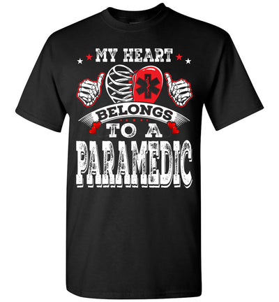 2023 Funny My Heart to A Paramedic Husband Wife Boyfriend Girlfriend Nurse Nursing Unisex Shirt Gift