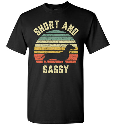 2022 Vintage Dachshund Funny Weiner Dog Short Sassy Doxie Mom Dad Gift Unisex Shirt Women Men