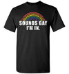 2023 Funny Sounds Gay I'm in with Rainbow Flag for Pride Month LGBT LGBTQ Unisex Shirt Gift Women Me