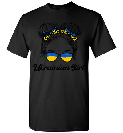 2022 Messy Hair Sunglasses Ukrainian Girl Ukraine Pride Patriotic Unisex Shirt Gift Women Men