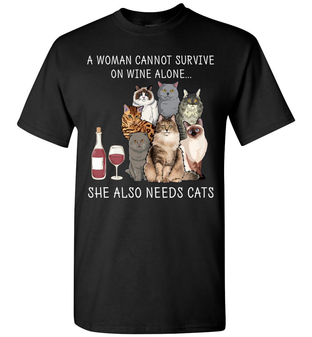 woman survive wine alone cats ca17 TS