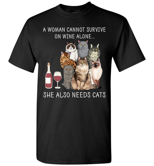 woman survive wine alone cats ca17 TS