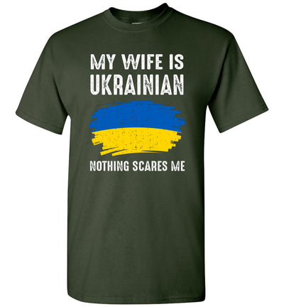 Lunar Zone My Wife is Ukrainian Ukraine Pride Flag Heritage Roots Proud Unisex Shirt Gift Women Men