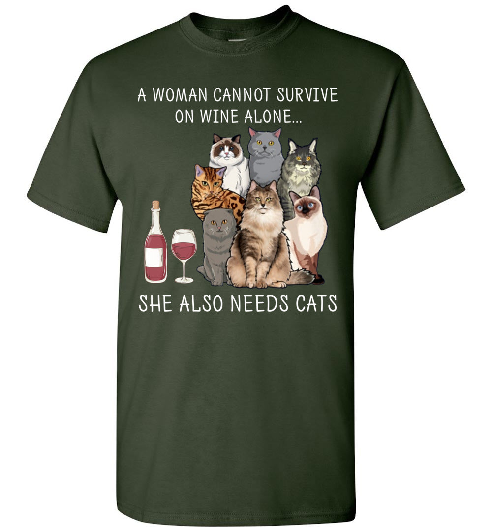 woman survive wine alone cats ca17 TS