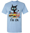 2023 Cats I'm Ok Funny Quilting Love Cat Lover Owner Sewing Its Fine Unisex Shirt Gift Women Men