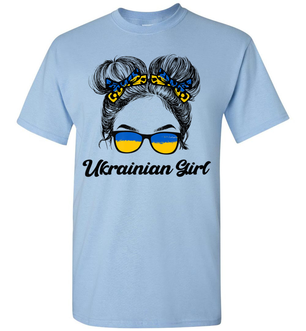 2023 Messy Hair Sunglasses Ukrainian Girl Ukraine Pride Patriotic Unisex Shirt Gift Women Men