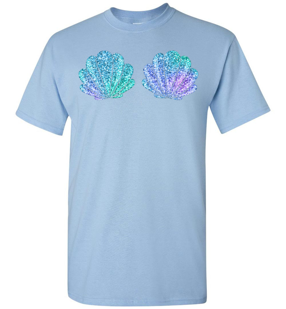 2023 Mermaid Sea Shell Bra Halloween Costume Tops Unisex Shirt Gift Women Men