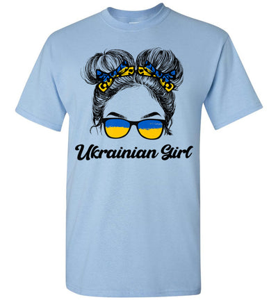 2022 Messy Hair Sunglasses Ukrainian Girl Ukraine Pride Patriotic Unisex Shirt Gift Women Men