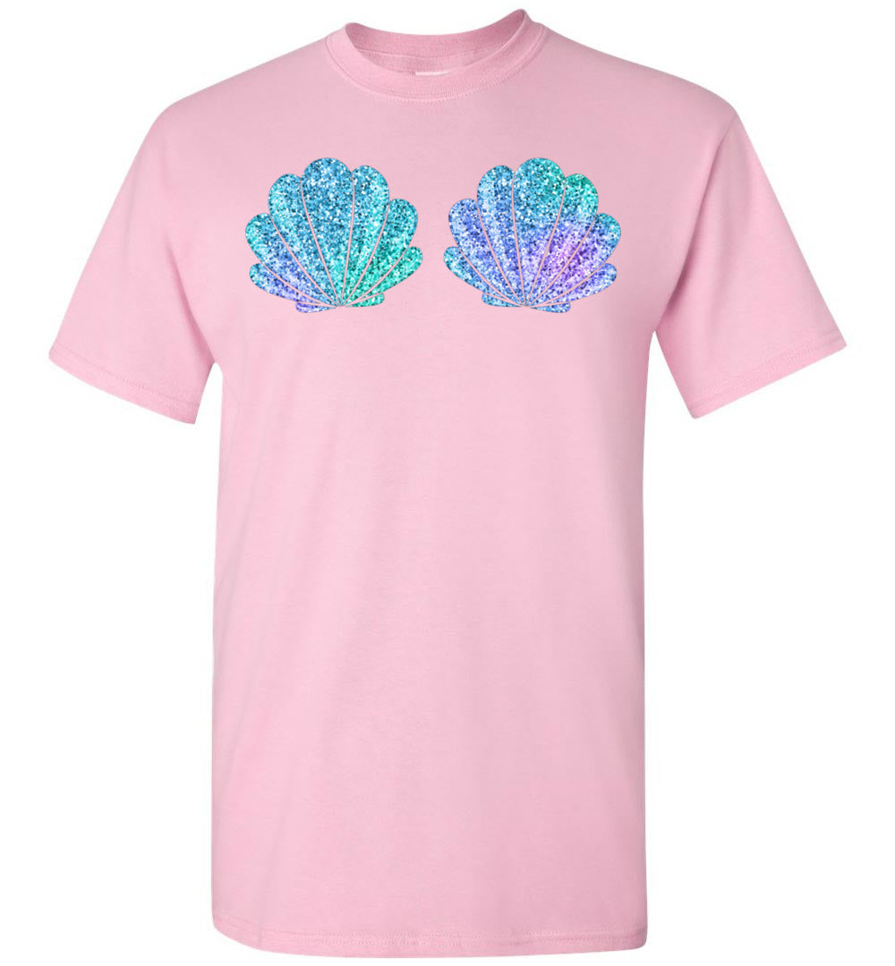 2023 Mermaid Sea Shell Bra Halloween Costume Tops Unisex Shirt Gift Women Men