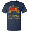 Retro Save The Chubby Unicorn Save The Rhino Unisex Tee Shirt Gift Women Men