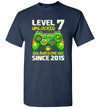 Kids 7th Birthday Gift Video Gamer Level 7 Unlocked Awesome 2015 Youth Shirt Gift Boy Girl