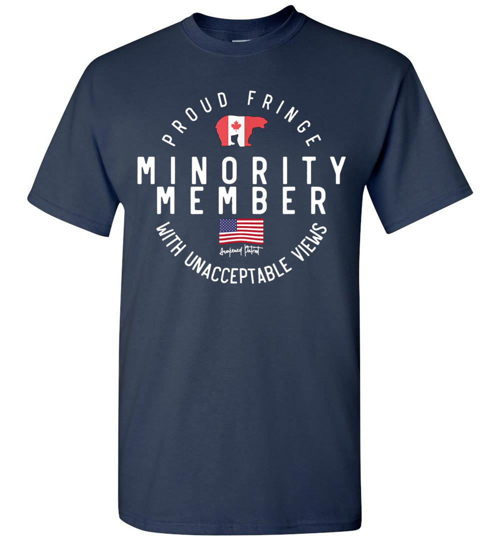 2023 Proud Member of Small Fringe Minority with Unacceptable View Canada Flag Unisex Shirt Gift Wome