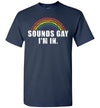 2023 Funny Sounds Gay I'm in with Rainbow Flag for Pride Month LGBT LGBTQ Unisex Shirt Gift Women Me