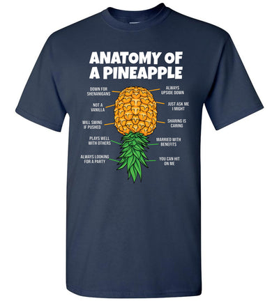 2023 Anatomy of A Pineapple Swinger Funny Upside Down Pineapple Unisex Shirt Gift Women Men