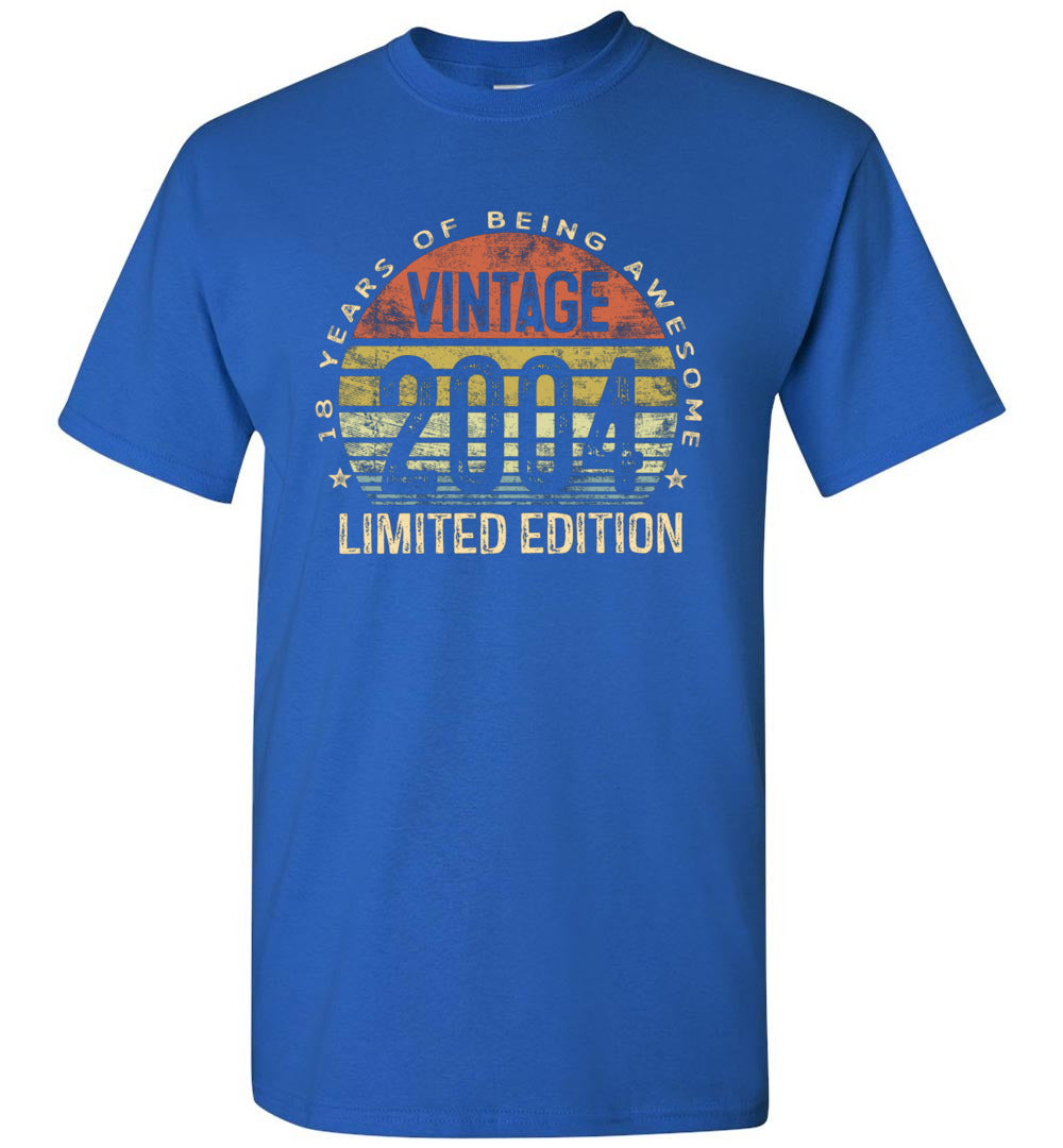 18 Years Old Vintage 2004 Limited Edition 18th Birthday Unisex Shirt Gift Women Men