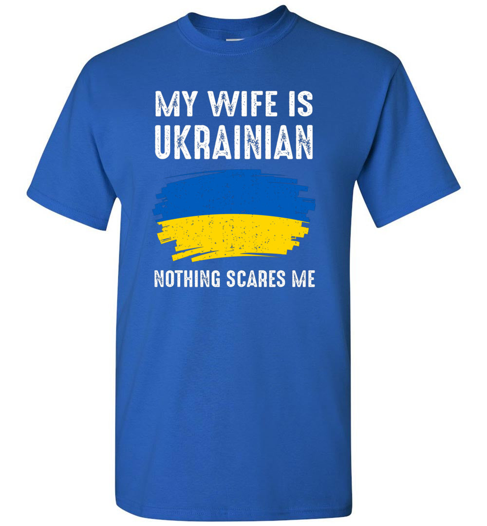 Lunar Zone My Wife is Ukrainian Ukraine Pride Flag Heritage Roots Proud Unisex Shirt Gift Women Men