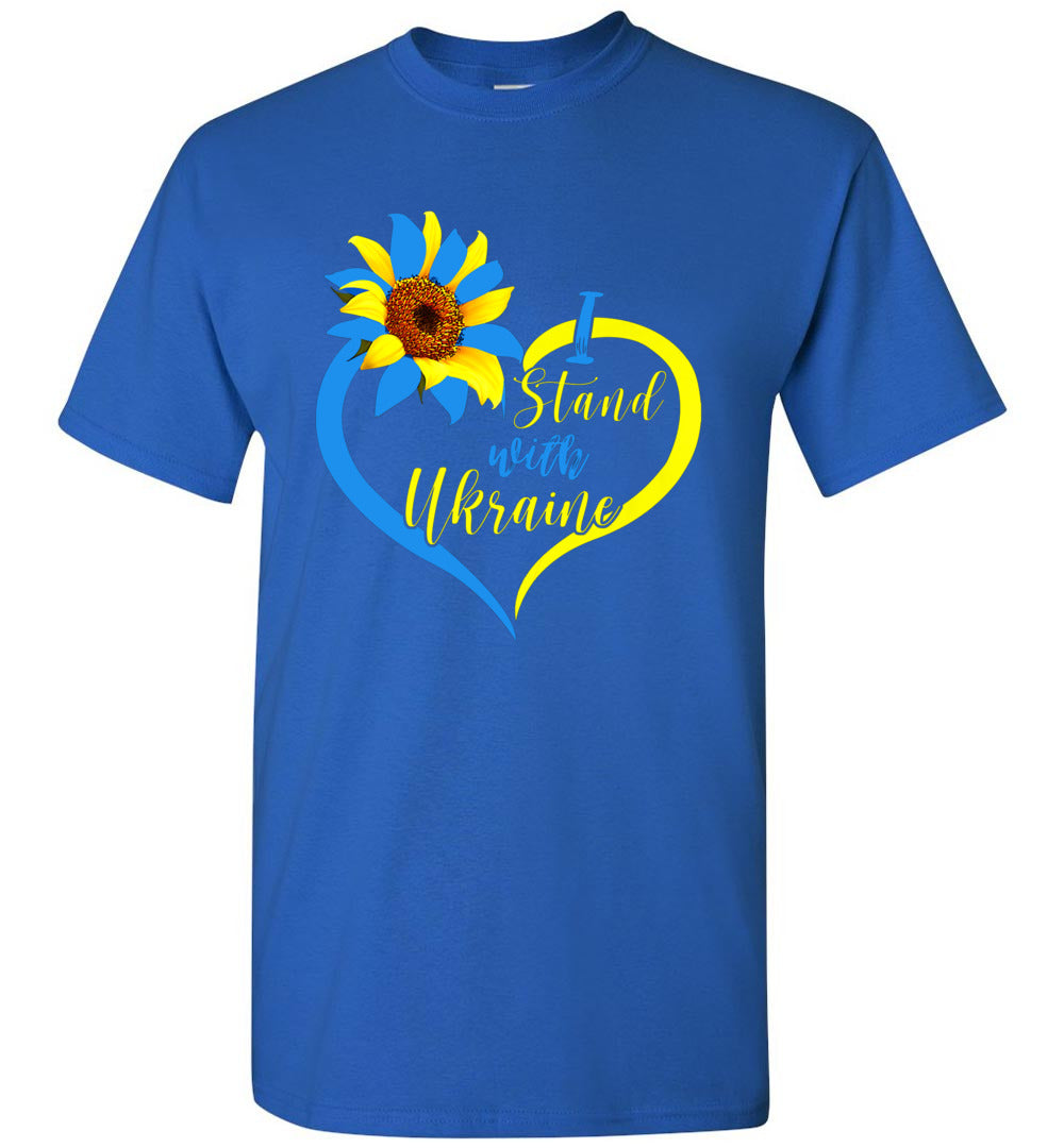 Love Heart Ukraine Sunflower Ukrainian I Stand with Ukraine Unisex Shirt Gift Women Men