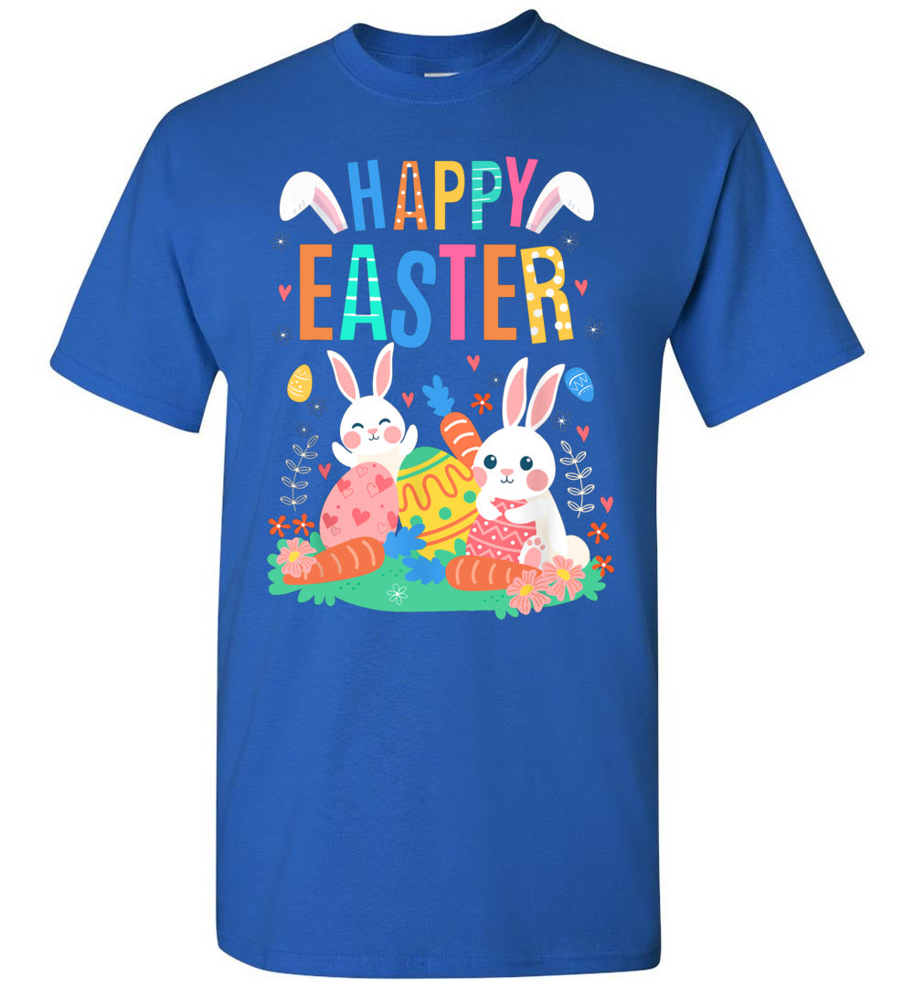2023 Happy Easter Day Cute Bunny with Eggs Easter Unisex Shirt Gift Women Men