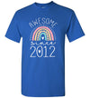 Awesome Since 2012 10th Birthday Rainbow Born in 2012 10 Years Old Unisex Shirt Gift Boy Girl