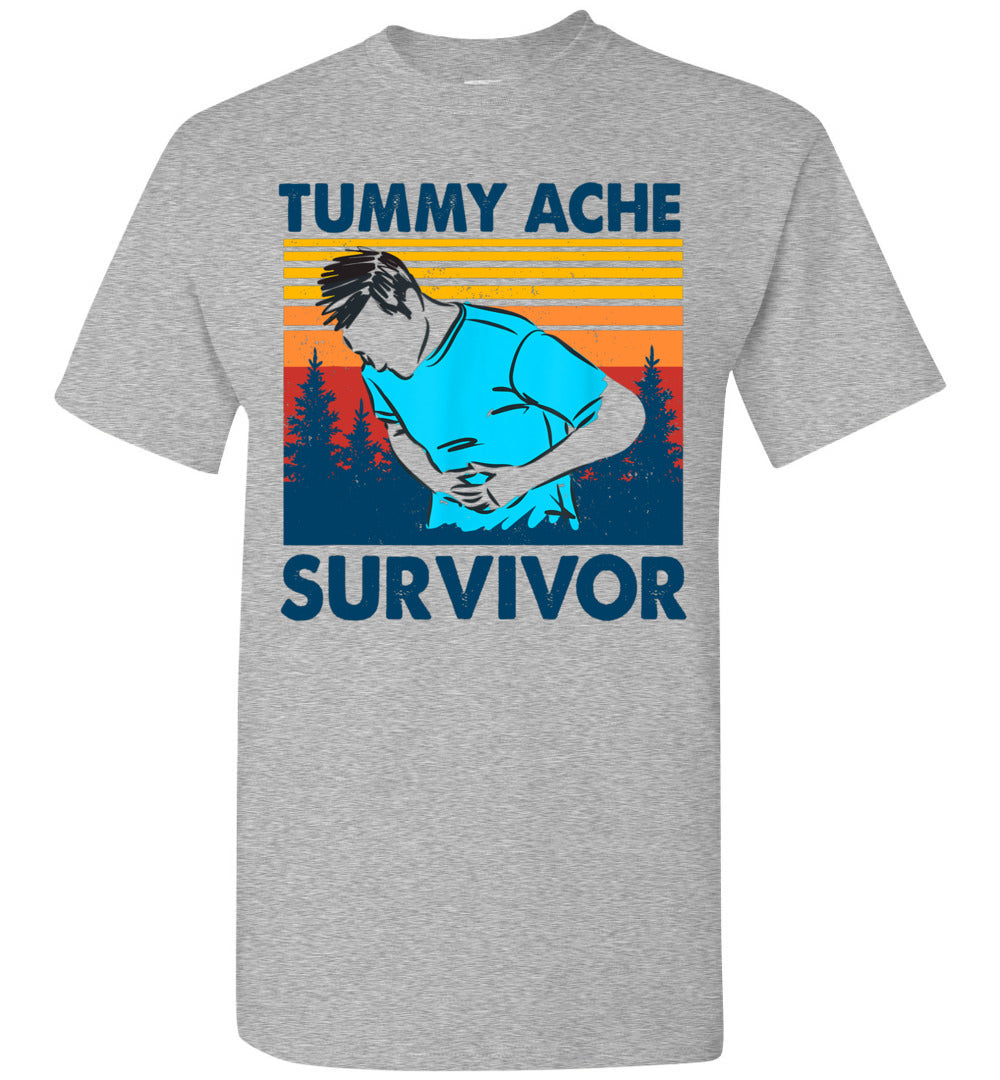2023 Vintage Tummy Ache Survivor Stomachache Funny (1) Unisex Shirt Gift Women Men