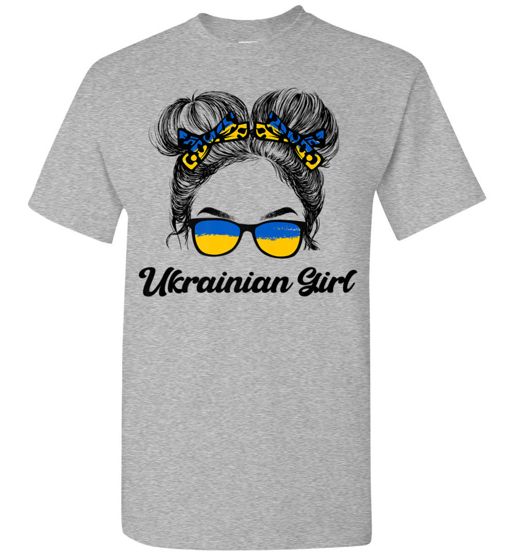 2022 Messy Hair Sunglasses Ukrainian Girl Ukraine Pride Patriotic Unisex Shirt Gift Women Men