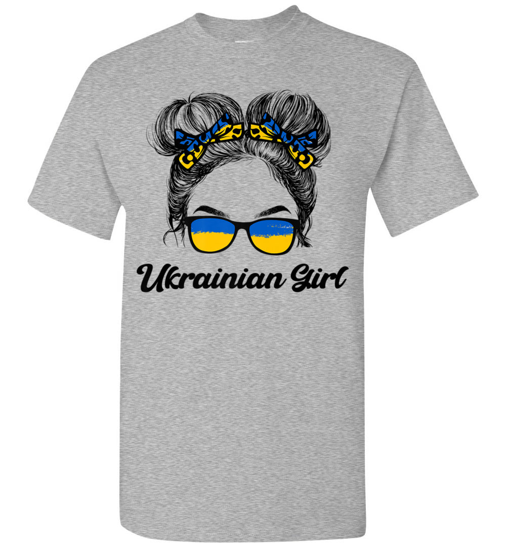 2023 Messy Hair Sunglasses Ukrainian Girl Ukraine Pride Patriotic Unisex Shirt Gift Women Men