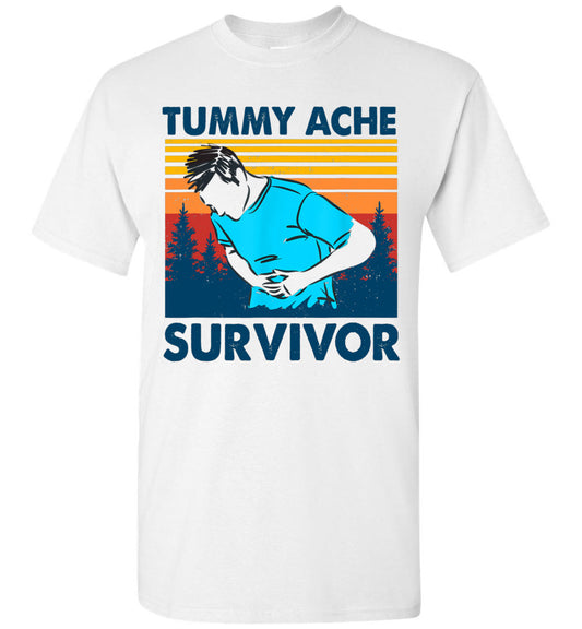 2023 Vintage Tummy Ache Survivor Stomachache Funny (1) Unisex Shirt Gift Women Men