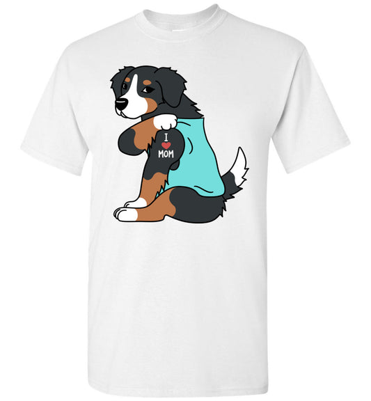 2023 I Love Mom Tattoo Bernese Mountain Dog Funny Mother's Day Unisex Shirt Gift Women Men
