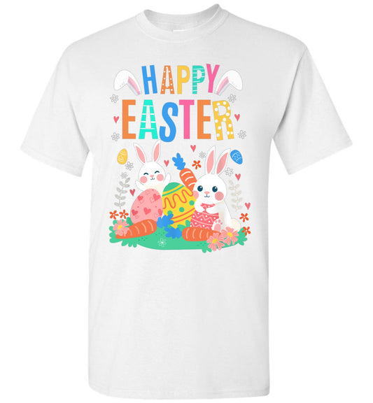 2023 Happy Easter Day Cute Bunny with Eggs Easter Unisex Shirt Gift Women Men